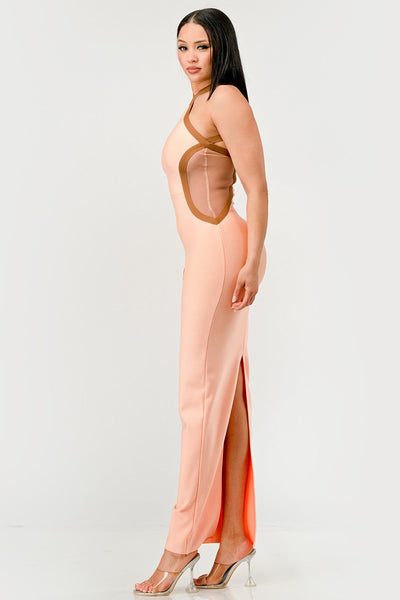 Peaches and Cream Infinity Gown Bandage dress