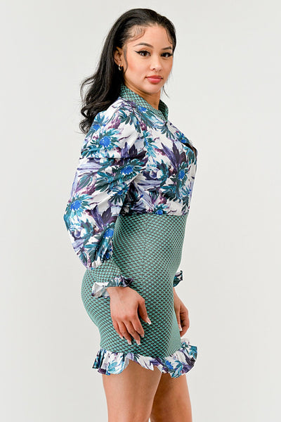 Tropical Elegance Mini Dress