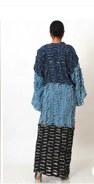 Denim Dreams Distressed Duster