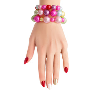 Rainbow Pearl 3 Pcs Bracelets