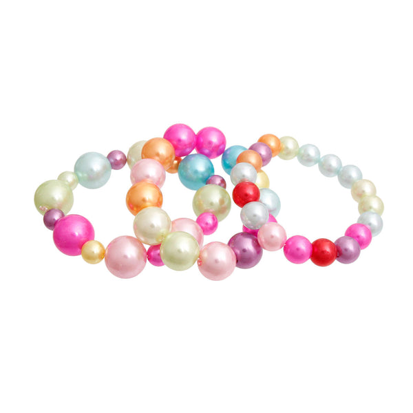 Rainbow Pearl 3 Pcs Bracelets